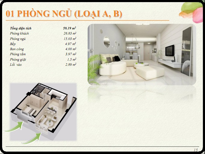 CĂN HỘ 1PN LOẠI A-B