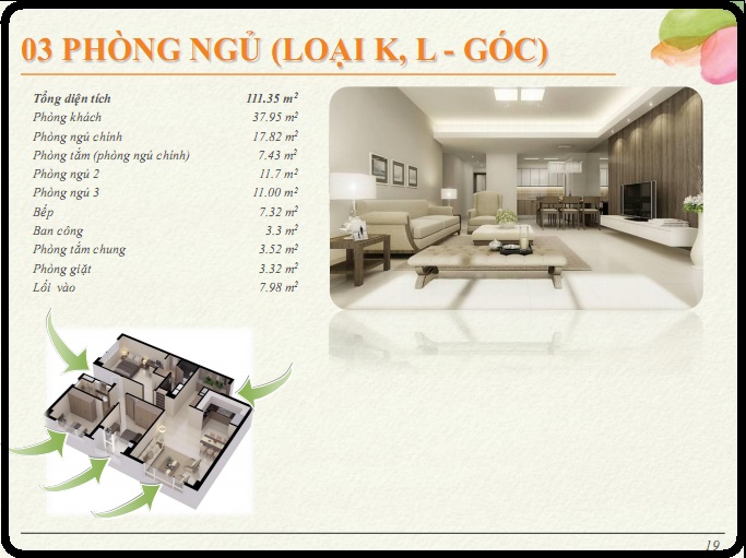 CĂN HỘ 3PN LOẠI K,L
