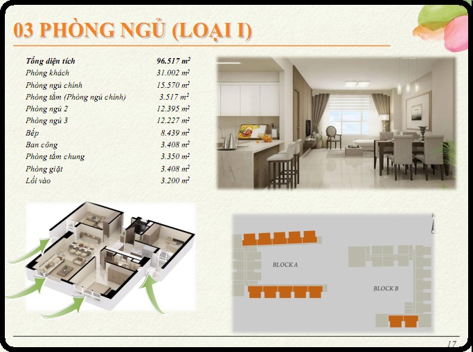 CĂN HỘ 3PN LOẠI I